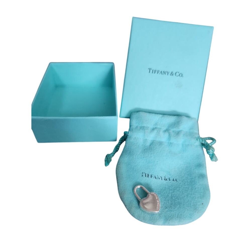 Tiffany & Co. Return to Tiffany Heart Tag Charm Pendant Sterling Silver W/ Pouch